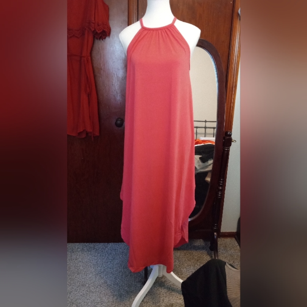 🌞Halter Maxi Pink